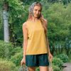 Yellow Linen Boat Neck Top