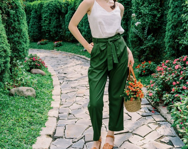 Green Bow Tie Trousers